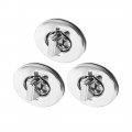 3 Sets Oval Purses Twist Lock 35mm X 28mm Clutches Closures For Diy Bag Making Silver 