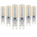 Edearkar 6 Pack 7w G9 Led Light Bulb Dimmable 70w Halogen Equivalent Warm White 3000k 360a Beam Angle Ac110v 380lm Bi Pin Base