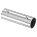 1pcs 2-way Straight Pipe Fitting Connector Fit 1 Inch 25mm Od Stainless Steel 100mm Length Structural Chain Link Fence Clamp 