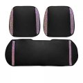 Blingbling Ice Silk Breathable Summer Cool Cushion Diamond Original Lady Four Seasons Universal Seat Mat 3pc Front Rear 