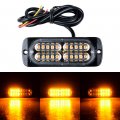 Amber 20-led Flash Strobe Light Caution Emergency Beacon Warning Hazard Compatible With Car Pov Construction Tow Truck Van