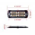 Amber 20-led Flash Strobe Light Caution Emergency Beacon Warning Hazard Compatible With Car Pov Construction Tow Truck Van