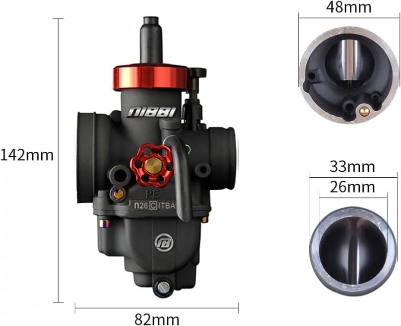 Nibbi Carburetor Pe26 Fit 150cc 200cc Motorcycle Engine With Carb Jets For Dirt Pit Bike Mini Motocross Gy6