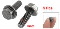 Uxcell 5pcs 6mm Thread Reverse Screws For Cutting Machine