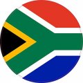 Stickertalk Circular South Africa Flag Vinyl Sticker 4 Inches By 