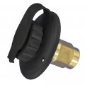 A01-0175lf Flush Mount Water Inlet With 2 75 In Metal Flange And Fpt Connection Black Plastic Rv Freshwater Tank Brass Check 