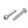 Uxcell M4 X 25mm 316 Stainless Steel Round Torx Head Machine Screw Silver Tone 15pcs