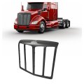 Hecasa Front Grille For 2013-2021 Peterbilt 579 Bumper Grill Overlay Surround Plastic Abs Matte Black Painted W O Bug Screen