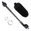 Front Tie Rod End Assembly And Steering Rack Boot Kit Es3710a For 2005 Volkswagen Jetta 2006 Golf Passenger Side Adjustable 