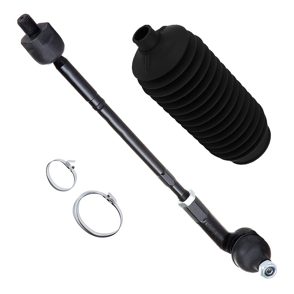 Front Tie Rod End Assembly And Steering Rack Boot Kit Es3710a For 2005 Volkswagen Jetta 2006 Golf Passenger Side Adjustable