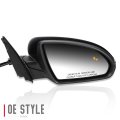 Auto Dynasty Ki1321224 Factory Style Passenger Right Side Mirror Manual Folding Power Adjust Heated Glass Turn Signal Blind