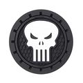 Plasticolor 000657r01 Marvel Punisher Auto Car Truck Suv Cup Holder Coaster 2-pack Black 