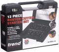 Trend 12 Piece Router Cutter Starter Set 1 4 Inch Shank Tungsten Carbide Tipped Storage Case Included Ss8x1 4tc