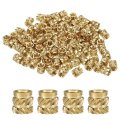 50pcs M4 Threaded Inserts Brass Heat Set M4x6mm Od 6mm Knurled Insert Nuts 3d Printing Female 