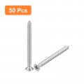 Uxcell 4x1-3 8 Flat Head Sheet Metal Screws 50pcs Phillips Drive Wood 304 Stainless Steel Self Tapping