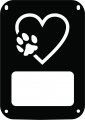Jeeptails Valentine Heart With Paw Tail Lamp Light Covers For Jeep Jk Wrangler Black Set Of 2 