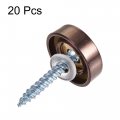 Uxcell Mirror Screws 16mm 0 63 20pcs Decorative Cap Fasteners Cover Nails Wire Drawing Rose Gold 304 Stainless Steel