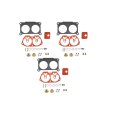 3 Pcs Carburetor Repair Kits Replacement For Yamaha Outboard V4 V6 115 130 Hp 1986-1995