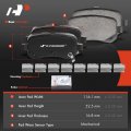 Rear Ceramic Disc Brake Pads Set For Select Ford And Mercury Models Freestar Monterey 2004 2005 2006 2007 With Hardware 4 Pcs