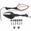 Httmt- Black Universal 10mm 8mm Led Turn Signal Light Indicator Rearview Mirror Compatible With Hond Yamah Suzuk P N