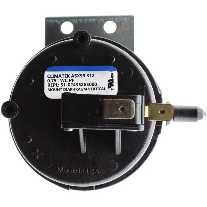 Climatek Furnace Vent Air Pressure Switch For Luxaire S1-02427635001