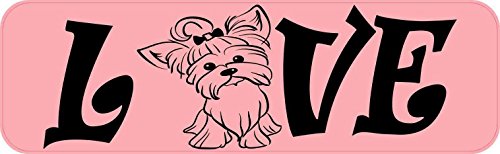 10in X 3in Love Yorkie Magnet Magnetic Dog Bumper Magnets By Stickertalk