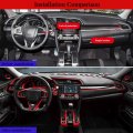 Xiter 15pcs Instrument Panel Console Center Frame Decorative Trims Steering Wheel Cover Molding Automotive Full Set Of Car