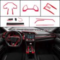 Xiter 15pcs Instrument Panel Console Center Frame Decorative Trims Steering Wheel Cover Molding Automotive Full Set Of Car