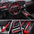Xiter 15pcs Instrument Panel Console Center Frame Decorative Trims Steering Wheel Cover Molding Automotive Full Set Of Car