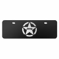 Ipick Image For Jeep Willys Star Logo In 3d On Black 12 X 4 25 Half-size Stainless Steel License Plate