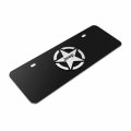 Ipick Image For Jeep Willys Star Logo In 3d On Black 12 X 4 25 Half-size Stainless Steel License Plate