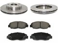 Front Ceramic Disc Brake Pad And Rotor Kit Compatible With 2006-2011 Honda Civic 