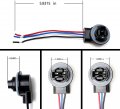 Muzzys Set Of Two 3157 4157 Wire Harness Pigtail Socket For Led And Standard Bulbs Turn Signal Brake Light Drl Daytime Running