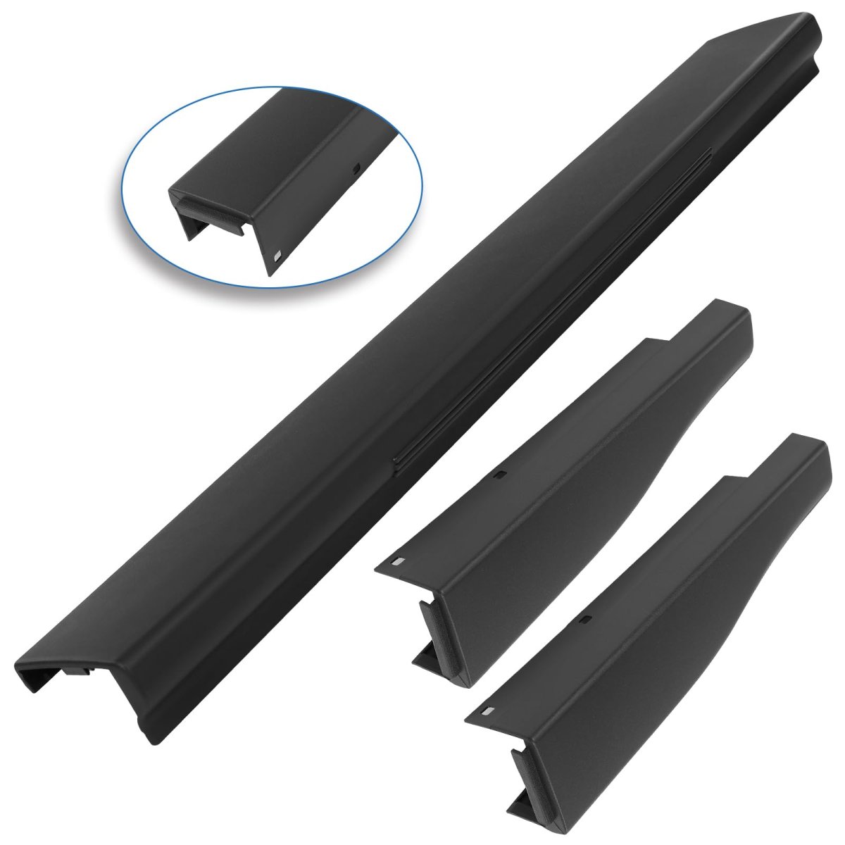 Upper Tailgate Molding Forord 250 350 F 450 F 550 Super Duty 2008 2018 Matte Black Abs Trim 6 75 Ft Bed With Flex Step Hc3z