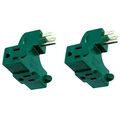 Right Angle Wall Tap 3-outlet Splitter Ul Listed Behind Furniture 2pc 