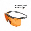 3m Securefit 3700 Series Sf3706as-gry Gray Temples Orange Otg Anti-scratch Lens