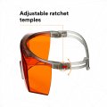 3m Securefit 3700 Series Sf3706as-gry Gray Temples Orange Otg Anti-scratch Lens