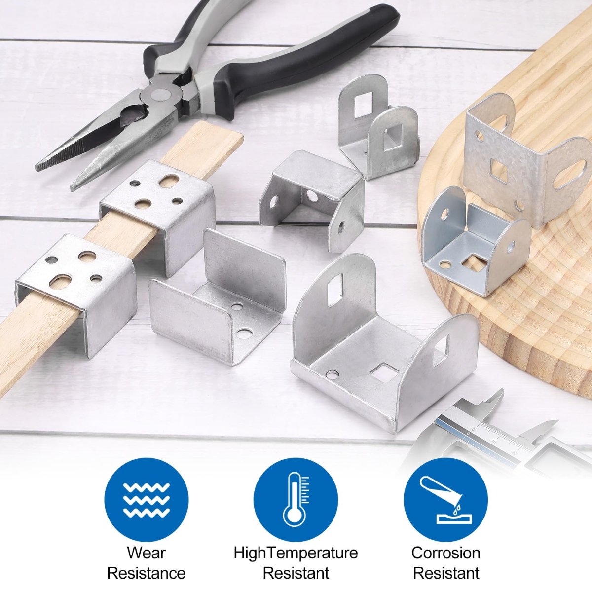 20 Pcs U Bracket For 1 81 In Panels Metal Shaped Fastener Brackets Guardrail Or Partitions Connection Silver 46 X 50 49mm