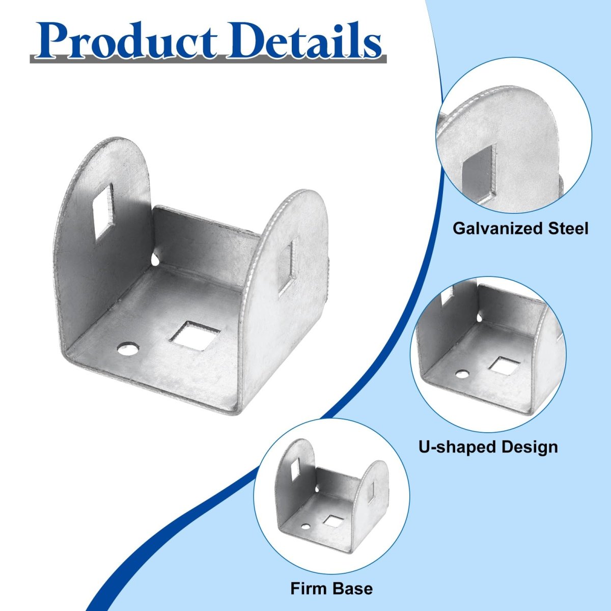 20 Pcs U Bracket For 1 81 In Panels Metal Shaped Fastener Brackets Guardrail Or Partitions Connection Silver 46 X 50 49mm