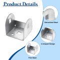 20 Pcs U Bracket For 1 81 In Panels Metal Shaped Fastener Brackets Guardrail Or Partitions Connection Silver 46 X 50 49mm