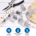 20 Pcs U Bracket For 1 81 In Panels Metal Shaped Fastener Brackets Guardrail Or Partitions Connection Silver 46 X 50 49mm