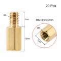 Uxcell M5x12mm 7mm Male-female Brass Hex Pcb Motherboard Spacer Standoff For Fpv Drone Quadcopter Computer Circuit Board 20pcs
