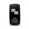 Ch4x4 Rocker Switch Dual Battery System Symbol Amber Led