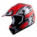 Wow Youth Kids Motocross Bmx Mx Atv Dirt Bike Helmet Star Matt Red 
