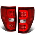 Dna Motoring Tl-f15009-led-rd3d-ch-rd Led 3d Tail Light Assembly Driver Passenger Side For 09-14 Ford F150 