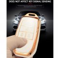 Kunio Car Key Case Protector Fit For Toyota Vellfire Alphard Previa Shellring Holder Key Fob Sleeve Chain 5 Buttons Black