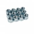 Set Of 12 Open End Bulge Acorn Steel Lug Nuts M14x1 5 Thread Studs 19mm Hex Zinc Finish Wheel Conical Cone Seat 