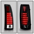 Acanii For Black 1988-1998 Chevy Silverado C K Suburban Tahoe Sierra Led Tail Lights Lamps Driver Passenger Side