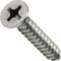 4 X 1 Flat Head Sheet Metal Screws Phillips Drive Stainless Steel 18-8 Full Thread Bright Finish Self-tapping Quantity 1500 By 