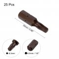 Uxcell 25 Pcs 1 4 6 3mm Hex Shank Magnetic T25 Hexagon Torx Screwdriver Bits